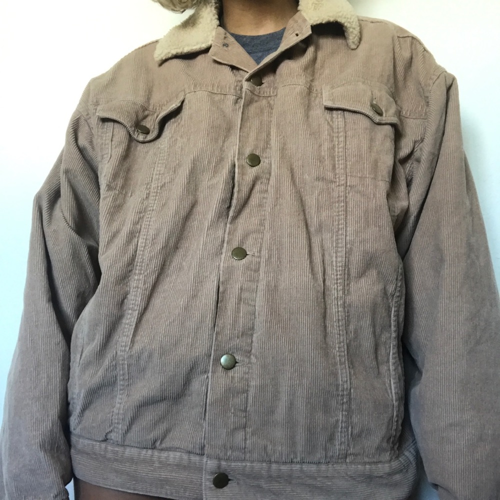 Courdroy jacket with fur